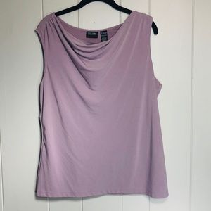 Lavender Drape Neck Shell